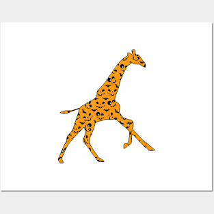 Giraffe Easy Halloween Outfit Ruminant Lazy Costume Posters and Art